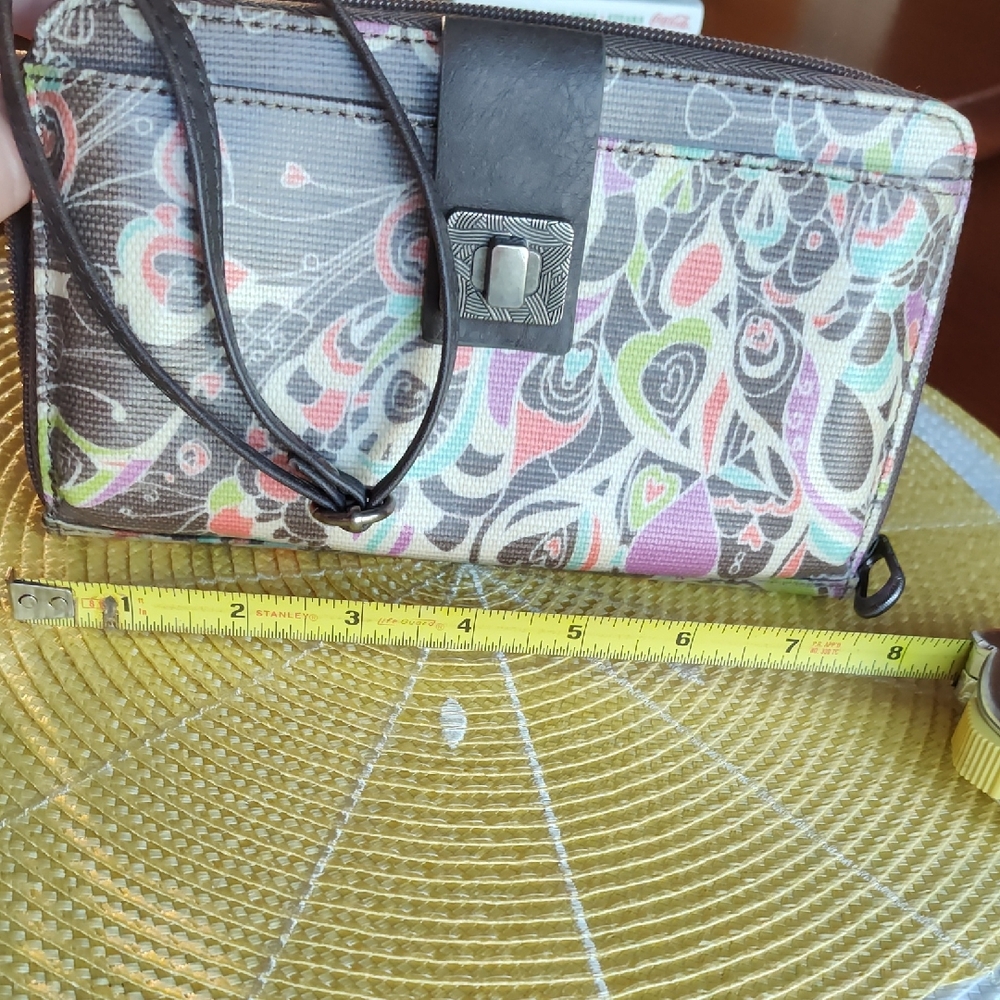 Sakroots Multicolor Wallet with Brown Accents